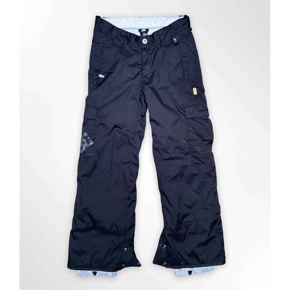 DC Snowboard Ski Pants Youth XL Black Cargo Insulated Pascal Logo 28x28